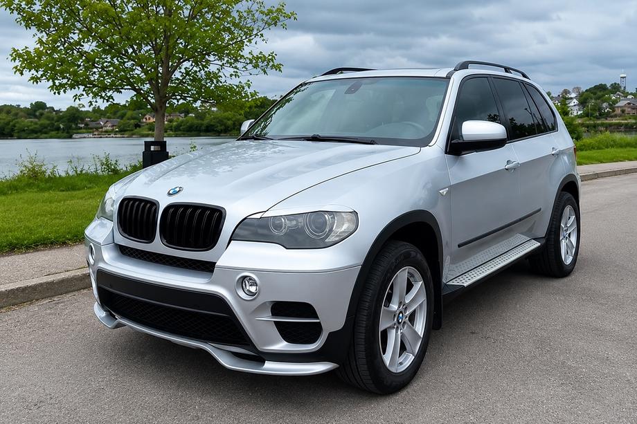 BMW X5 E70 2007-2013 Labio de parachoques delantero (2010-2013, imprimado para pintar) Image