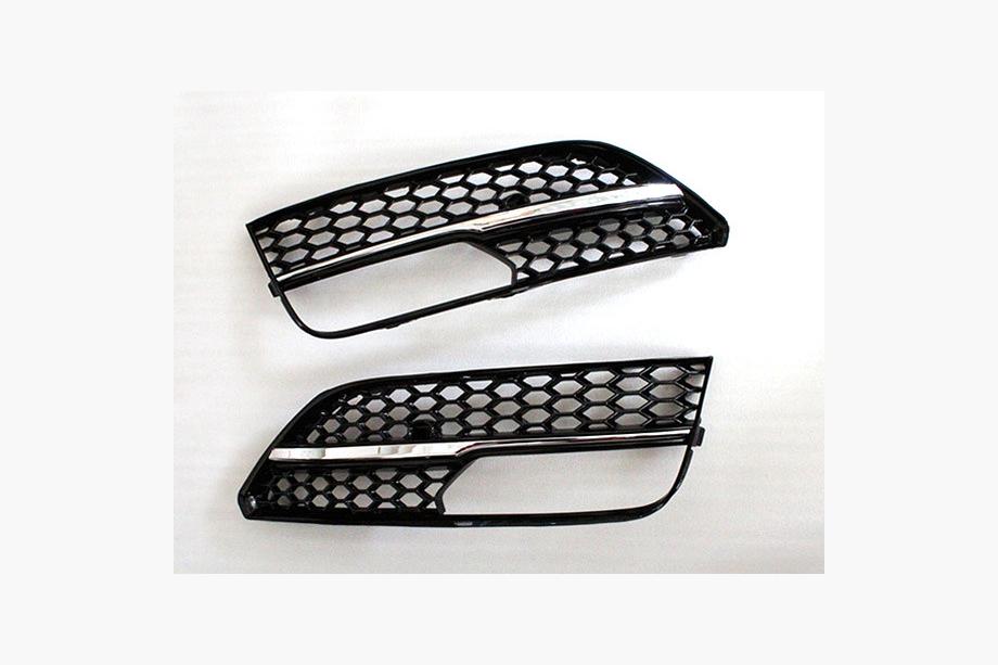 Audi A3 2012-2020 Rejillas de faros antiniebla RS-Style V-2 (2012-2016, 2 uds, Negro) Image