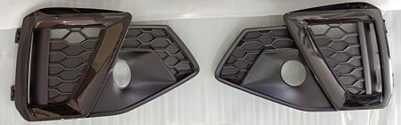 Audi A4 B9 2015-2024 Rejillas de faros antiniebla RS-Style (para S-Line 2019-2024, 2 uds, Negro) foto 1