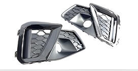 Audi A4 B9 2015-2024 Rejillas de faros antiniebla RS-Style (para S-Line 2019-2024, 2 uds, Negro) foto 2