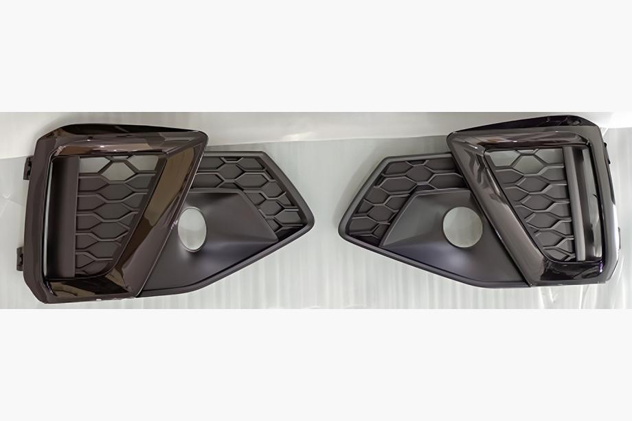 Audi A4 B9 2015-2024 Rejillas de faros antiniebla RS-Style (para S-Line 2019-2024, 2 uds, Negro) Image