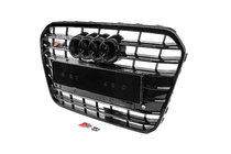 Audi A6 C7 2011-2017 Parrilla delantera negra con marco negro S-Style (2011-2014) foto 3