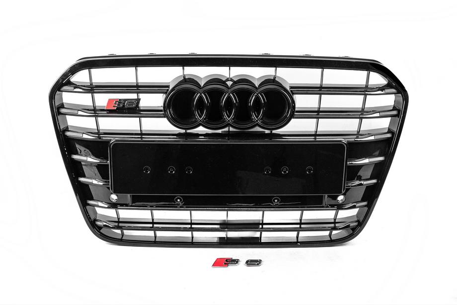 Audi A6 C7 2011-2017 Parrilla delantera negra con marco negro S-Style (2011-2014) Image