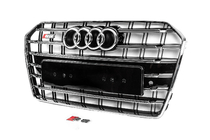 Audi A6 C7 2011-2017 Parrilla Delantera Negra con Marco Cromado S-Style (2014-2017) foto 2