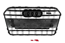 Audi A6 C7 2011-2017 Parrilla Delantera Negra con Marco Cromado S-Style (2014-2017) foto 4