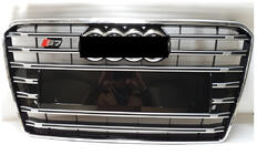Audi A7 2010-2018 Parrilla delantera S-Style (2015-2018, negra con cromo) foto 1