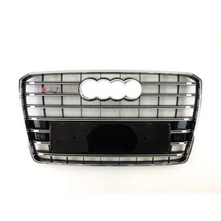 Parrilla delantera S-Style (2014-2018, negra con cromo) Audi A8 2010-2018 foto 1