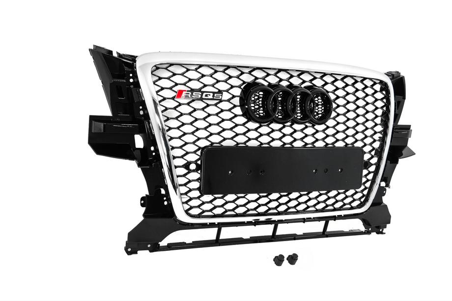 Audi Q5 2008-2017 Parrilla delantera RSQ-Style (2008-2012, negra con cromado) Foto 3