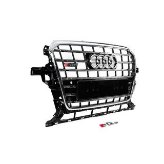 Parrilla delantera SQ-Style (2012-2017, negra con cromado) Audi Q5 2008-2017 foto 3