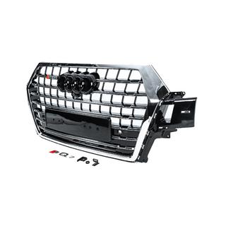 Parrilla delantera SQ-Style V-2 (2015-2019, negra con cromo) Audi Q7 2015–2026 foto 2