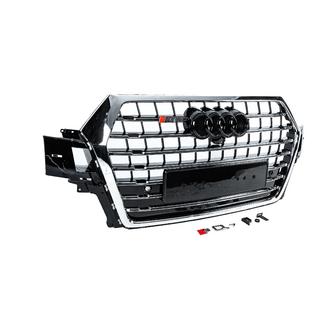 Parrilla delantera SQ-Style V-2 (2015-2019, negra con cromo) Audi Q7 2015–2026 foto 3