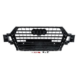 Parrilla delantera SQ-Style V-2 (2015-2019, negra con cromo) Audi Q7 2015–2026 foto 4