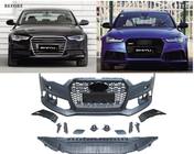 Audi A6 C7 2011-2017 Parachoques delantero con parrilla negra RS6-Style (2011-2014) foto 2