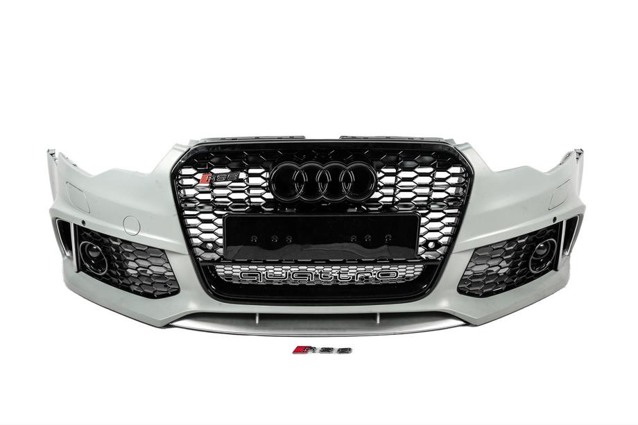 Audi A6 C7 2011-2017 Parachoques delantero con parrilla negra RS6-Style (2011-2014) Image