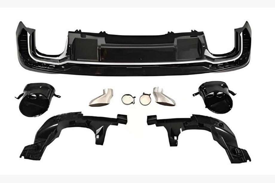 Audi A4 B9 2015-2024 Difusor trasero con salidas de escape RS-Style V-1 (2019-2024) Image