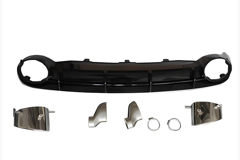 Audi A6 C7 2011-2017 Difusor Trasero con Salidas de Escape RS-Style V-1 (2011-2014) Image