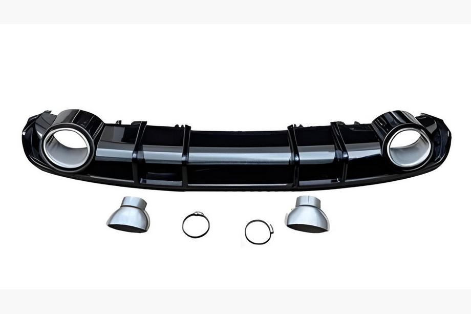 Audi A4 B9 2015-2024 Difusor trasero S-Style (2015-2019, negro mate) Image