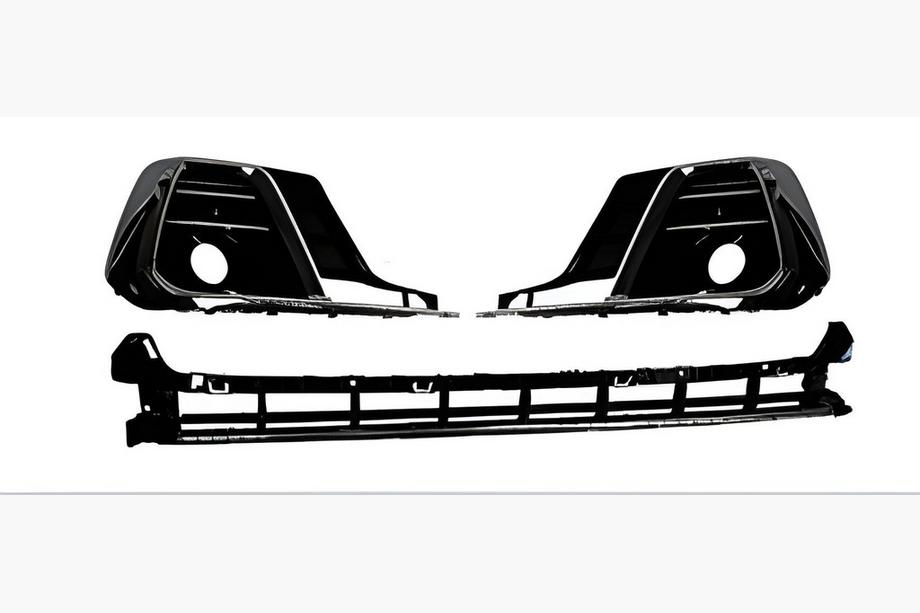 Audi A8 2018- Rejillas de faros antiniebla con rejilla inferior de parachoques S-Style Horch (2022+, 2+1 uds, Negro) Foto 1