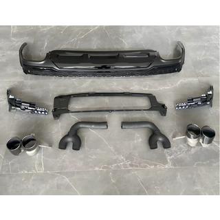 Difusor Trasero con Salidas QRS-Style (2020+, Negro) Audi Q7 2015–2026