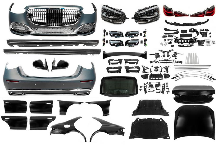 Mercedes S-class W221 2005-2013 Kit de restyling a W223 Maybach (con manijas de puertas e insertos) Image
