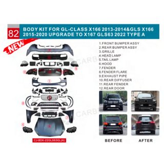 Kit de conversion facelift de X166 a GLS63 X167 (Type-A)