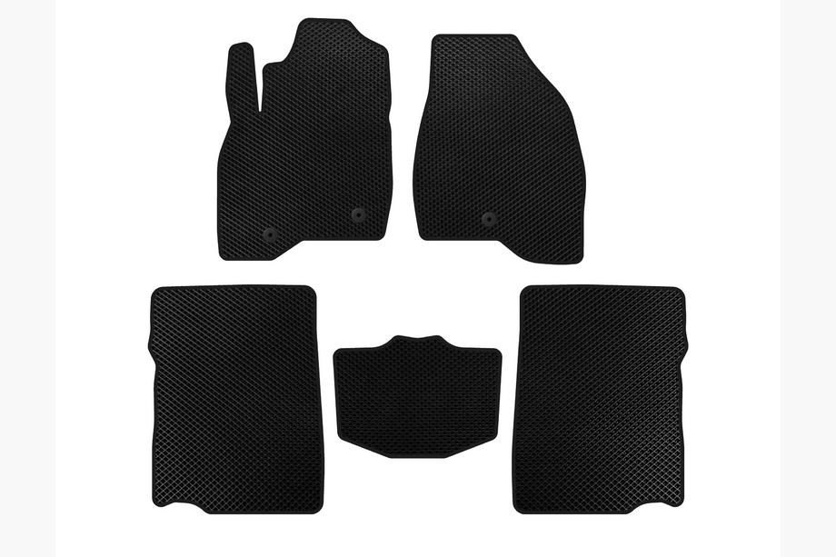 Ford Explorer 2011-2019 Alfombrillas EVA (2017-2019, 2ª fila, 7 plazas, Negro) Image