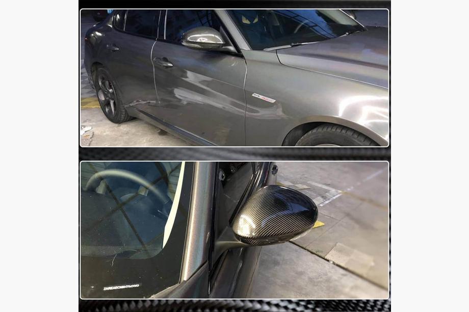 Alfa Romeo Giulia 2016-2022 Cubiertas de Espejos (Dry Carbon) Foto 11