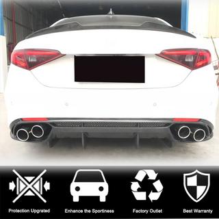Difusor trasero de parachoques V1 (para Base, Carbono) Alfa Romeo Giulia 2016-2022 foto 2