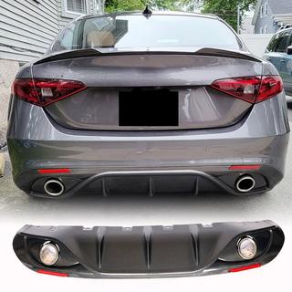 Difusor trasero con salidas V2 (para Base, Carbono) Alfa Romeo Giulia 2016-2022 foto 1
