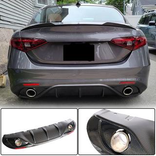 Difusor trasero con salidas V2 (para Base, Carbono) Alfa Romeo Giulia 2016-2022 foto 2