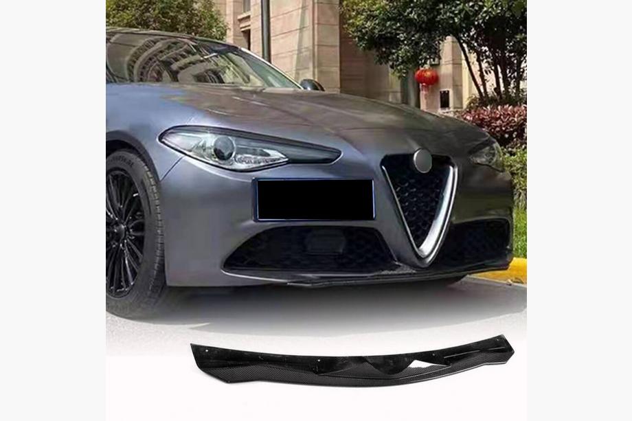 Alfa Romeo Giulia 2016-2022 Extensión de parachoques delantero Lip V2 (para Base, Carbono) Image