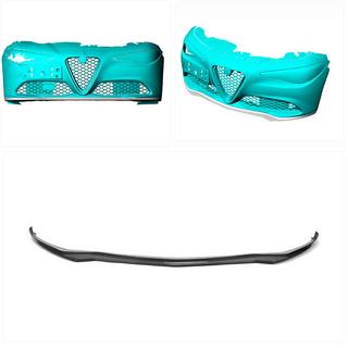 Extensión Lip V1 para parachoques delantero (para Base, Carbono) Alfa Romeo Giulia 2016-2022 foto 2