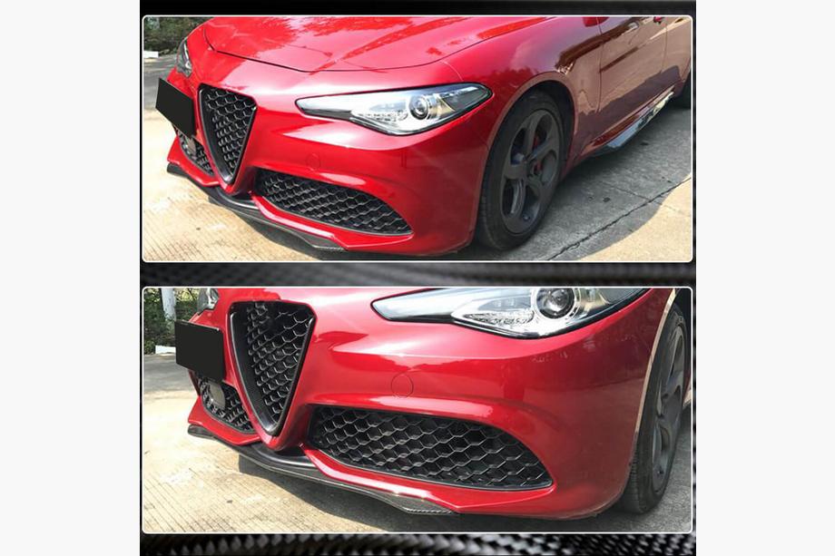 Alfa Romeo Giulia 2016-2022 Labio Delantero Parachoques (para Sport, Carbono) Foto 5