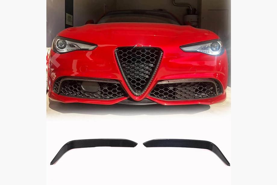 Alfa Romeo Giulia 2016-2022 Cubiertas para Faros Antiniebla (para Sport, Carbono) Foto 1