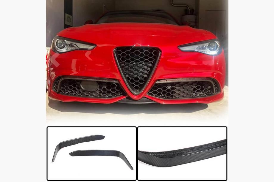 Alfa Romeo Giulia 2016-2022 Cubiertas para Faros Antiniebla (para Sport, Carbono) Foto 2