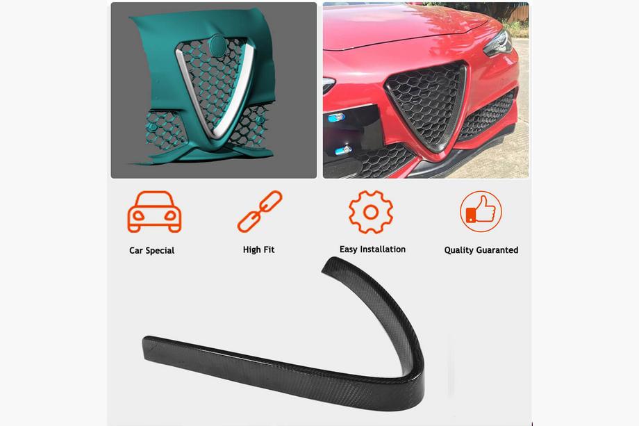 Alfa Romeo Giulia 2016-2022 Cubierta de parrilla (para Sport/Quadrifoglio) Foto 3