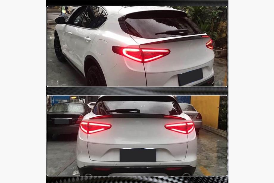 Alfa Romeo Stelvio 2016- Spoiler inferior V3 (2017-2023, Carbono seco) Foto 5