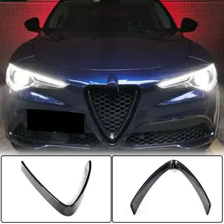 Cubierta de Parrilla Delantera (2017-2023, Carbono Seco) Alfa Romeo Stelvio 2016- foto 1