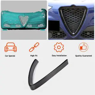 Cubierta de Parrilla Delantera (2017-2023, Carbono Seco) Alfa Romeo Stelvio 2016- foto 2