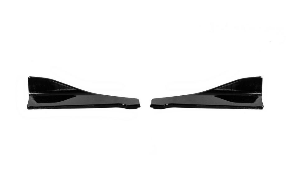 Extensiones universales Flap para parachoques trasero Tipo-B (2 uds, negro brillo, plástico ABS) Foto 4