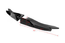 Aletas universales para parachoques trasero Tipo-D (2 uds, negro brillo, plástico ABS) foto 2