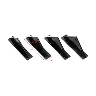 Difusor Trasero Universal Tipo-F (4pcs, Negro Brillante, Plástico ABS) foto 2