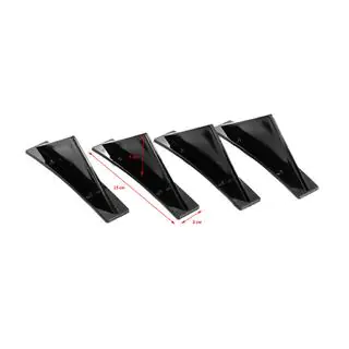 Difusor Trasero Universal Tipo-G (4pcs, Negro Brillante, Plástico ABS) foto 2