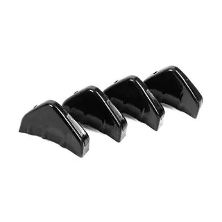 Difusor Trasero Universal Tipo-D (4pcs, Negro Brillante, Plástico ABS) foto 4