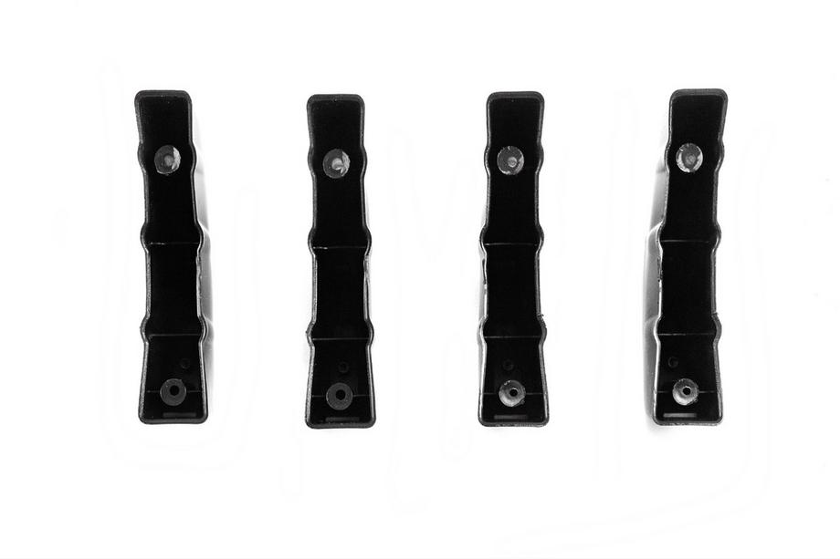 Difusor Trasero Universal Tipo-D (4pcs, Negro Brillante, Plástico ABS) Foto 7