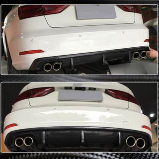 Difusor de parachoques trasero V1 (para Base Sedan 2012-2016, Carbono) Audi A3 2012-2020 foto 4