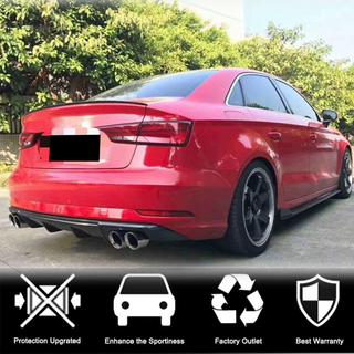 Difusor del parachoques trasero (para Base Sedan 2017-2020, Carbono) Audi A3 2012-2020 foto 2