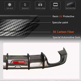 Difusor de parachoques trasero con luz de freno LED (para Base Sedan 2017-2020, Carbono) Audi A3 2012-2020 foto 3