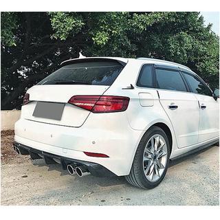 Difusor Trasero de Parachoques V2 (para S-Line HB 2017-2020, Carbono) Audi A3 2012-2020 foto 2