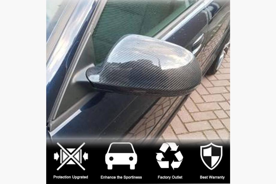 Audi A3 2003-2012 Cubiertas de Espejos Estilo Reemplazo (Carbono) Foto 2